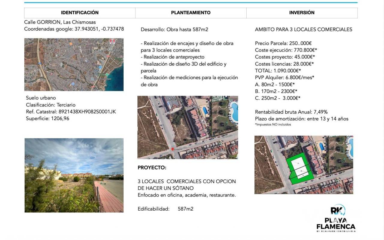 Trädgård/Tomt - Försäljning  - Orihuela Costa - PF-21198